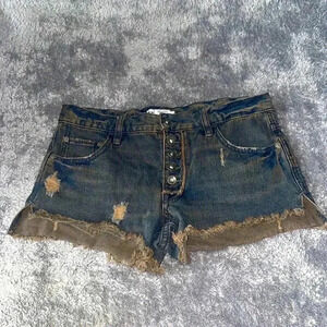 Free people acid wash shorts